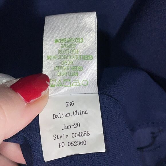 Lilly Pulitzer Navy Blue Shift Dress Size 8 Gold Silver Embroidered Resort Wear - Picture 6 of 11